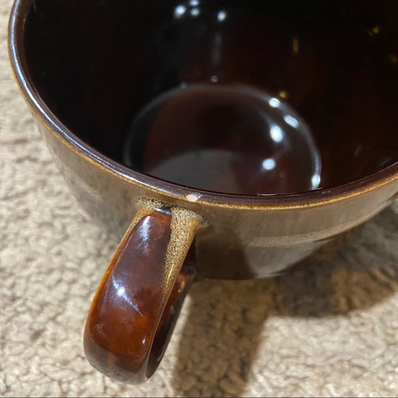 Pier 1 Kitchen Pier Imports Stacking Brown Stoneware Coffee Mugs